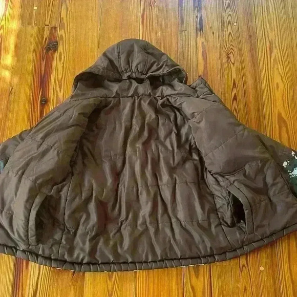 Faded Glory Hooded Camouflage  Boys Jacket Brown Trim Size S/CH (6-7) - Picture 9 of 14